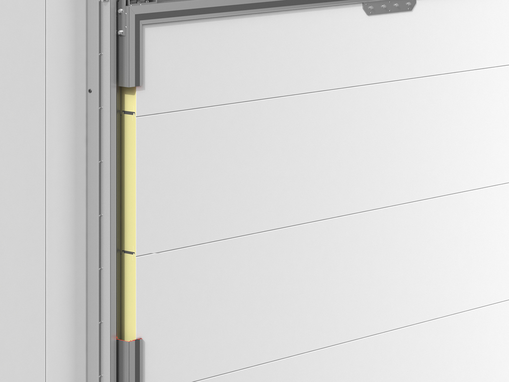 Eshik parda sэндвич-panellardan yasalgan.